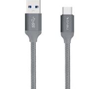 Nevox 1480 câble USB 2 m USB 3.2 Gen 2 (3.1 Gen 2) USB A USB C Gris