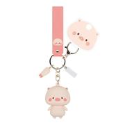 NevPuose Animal Keychain Pig - Cartoon Keyring Accessory, Cute Pig Key Ring Decoration, Versatile Handbag Charm | Stylish Keychains For Backpacks Purses Wallets Children Adults Fun Use