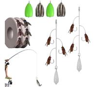 NevPuose Appâts artificiels pour mouche - équipement artificiel pour achigan à grande bouche - Portable réaliste multi-hameçon outils pour attirer les poissons pour taureaux eaux salées et douces lac