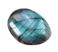 NevPuose Blue Moonstone Crystal - Polished Palm Stone, Decorative Collectible Glass, Portable Moon Stone | Crystal for Home Office Desk Fish Tank Meditation Energy Healing Display Collection