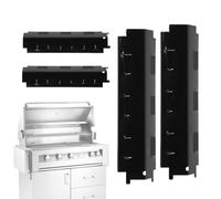 NevPuose Chaleur BBQ - Chauffante pour Barbecue en Acier Inoxydable - Déflecteur Brûleur 4 Pièces pour Extérieur Camping Randonnée Jardin