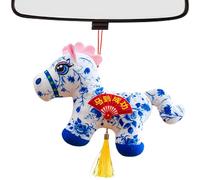 NevPuose Charme De Sac Cheval,Peluche Style Chinois,Animaux du Nouvel an Chinois À Signification Propice - pour Femmes Hommes Famille Petite Amie Fille Garçon Anniversaire
