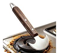 NevPuose Grattoir nettoyant, brosse de nettoyage multifonction résistante avec manche en bois - Rasoir - pour cuisinière, fenêtre, cloison sèche, voiture, cuisine, four, sol, peinture