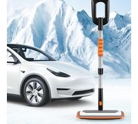 NevPuose Grattoir télescopique pour pare-brise - Outil de dégivrage automatique robuste, construction en aluminium léger | Nettoyage d'hiver pour voitures, camions, toits de SUV, allées, pelouses et