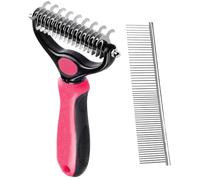 NevPuose Peigne à nœuds pour animaux de compagnie - Peigne à nœuds double face pour le changement de pelage - Peigne dense et droit pour chat - Accessoire de toilettage pour chats à poils longs