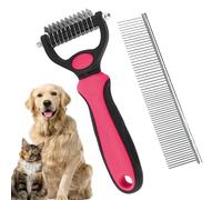 NevPuose Peigne pour chien et chat - Peigne à poils longs - Double face - Peigne dense et droit pour chat