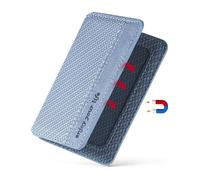 NevPuose Porte-cartes pour téléphone portable, portefeuille multifonction adhésif | Porte-cartes magnétique fabriqué en cuir PU, ranger cartes de crédit et cartes d'identité | Design Grand ca, bleu,
