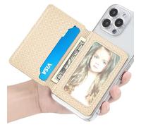 NevPuose Porte-cartes pour téléphone portable, portefeuille multifonction adhésif | Porte-cartes magnétique fabriqué en cuir PU, ranger cartes de crédit et cartes d'identité | Design Grand ca,