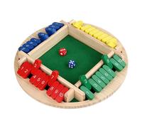 NevPuose Wooden Board Game - Dice Addition Challenge, Tabletop Strategy Game, Entertaining Close The Box Activity | Fun Math for 2-4 Players Birthday Parties Family Gatherings Pub Night Educational