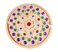 NevPuose Wooden Rainbow Blocks - Gem Pattern Set, Colorful Early Learning Blocks, Educational Playroom Toy | Fun Creative Skill Development Activity for Kids Preschool Classroom Cognitive Growth