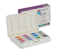Nevskaya Palitra White Nights Lot de 12 peintures aquarelles russes dans une boîte en plastique haute brillance et luminosité Taille unique