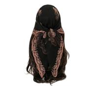 NevStp 80 * 80 cm rétro Floral bandeau de cheveux sangle femme carré dentelle cheveux écharpe femmes cheveux broderie foulard voyage bandeau Turban Hijab, VS833,01