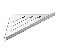 NevStp Étagère d'angle de douche pour salle de bain - Étagères flottantes triangulaires en acier inoxydable - Pour shampoing, cosmétiques, bouteilles d'assaisonnement - Étagère murale - Argenté