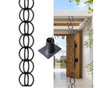 Nevthar Chaine de Pluie Gouttière,pour l'extérieur,ChaîNe Attrape,pour l'extérieur,décoration de Jardin et de Maison,Élégante et Écologique,pour gouttières,Système de Récupération d'eau