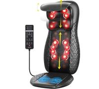 Nevvue Massage Dos avec Chauffage, Siege Massant avec Chaleur, Fauteuil Massant avec Vibration, Masseur Dos aver Timer, Appareil de Massager 3 Intensité, Coussin Massage pour Hommes, Femmes