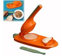 New 2 in 1 Dumpling Maker, 2 in 1 Dumpling Maker Machine, 2023 New Manual Dough Presser Dumpling Wrappers Press Wrapper, Household Automatic Dumpling Make (Orange)
