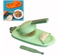 New 2 in 1 Dumpling Maker, 2 in 1 Dumpling Maker Machine, 2023 New Manual Dough Presser Dumpling Wrappers Press Wrapper, Household Automatic Dumpling Make (Green)