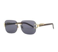 New 2025 Rimless Metal Sunglasses for Women for Men Trending Sun Glasses Fashion Vintage Luxury Shades UV400(Black)
