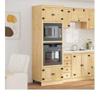 ""NEW 2026"" Armoire de cuisine 1 pc, moderne Cabinet de cuisine, avec étagère SKI Brun Miel 66x58x207 cm Pin massif L4842