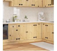 ""NEW 2026"" Armoire de cuisine 1 pc, moderne Cabinet de cuisine, avec étagère SKI Brun Miel 80x46x81,5 cm Pin massif L4838