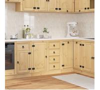 ""NEW 2026"" Armoire de cuisine 1 pc, moderne Cabinet de cuisine, avec tiroir SKI Brun Miel 80x46x81 cm Pin massif L4840