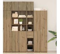 ""NEW 2026"" Armoire de rangement lot de 2, moderne BUFFET BAS, Chêne artisanal 30x42,5x225 cm L1925