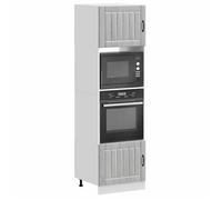""NEW 2026"" Armoires de four 2 pièces, Placard de cuisines, Kalmar sonoma gris bois d'ingénierie 60x57x207 cm L4790