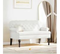 ""NEW 2026"" Banc Chesterfield - 1 pc - 110 kg par siège - Blanc 119 5x64 5x75 cm Cuir synthétique L6854