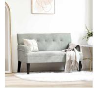 ""NEW 2026"" Banc Chesterfield - 1 pc - 110 kg par siège - Gris clair 112x65 5x75 cm Velours L6840
