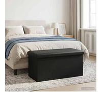 ""NEW 2026""Banc de rangement pliable Noir 180 kg 80 L 77 x 38 x 38 cm PVC 5.2 kg FR89814
