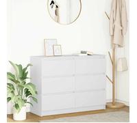 ""NEW 2026"" Buffet Classique, Armoire latérale, pour salon, blanc 100x35x76 cm bois d'ingénierie L3579