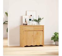 ""NEW 2026"" Buffet Classique, Armoire latérale, pour salon, Drammen Chêne 79x43x75,5 cm Bois de pin massif L3752