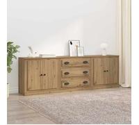 ""NEW 2026"" Buffet lot de 3, Armoire de rangement, avec tiroir Chêne artisanal 70x35,5x67,5 cm L1589