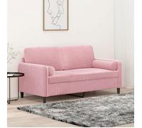 ""NEW 2026"" Canapé moderne - Design ergonomique - pour salon - 2 places avec oreillers décoratifs rose 140 cm velours L1970