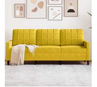 ""NEW 2026"" Canapé moderne - Design ergonomique - pour salon - à 3 places Jaune 180 cm Velours L2499