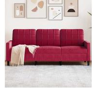 ""NEW 2026"" Canapé moderne - Design ergonomique - pour salon - à 3 places Rouge bordeaux 180 cm Velours L2497