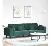 ""NEW 2026"" Canapé moderne - Design ergonomique - pour salon - avec coussin Vert foncé 250x77x76 cm Velours L2449
