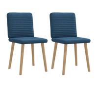 ""NEW 2026"" Chaises à manger lot de 2, Chaises de Cuisine/BUREAU, bleu tissu 45x54x86 cm L645