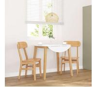 ""NEW 2026"" Chaises à manger lot de 2, Chaises de Cuisine/BUREAU, bois massif caoutchouc 46x47x81.5 cm L789