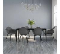 ""NEW 2026"" Chaises à manger lot de 6, desgin Scandinave, Pour 6 personnes, gris PP 64x59x84 cm L41