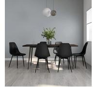 ""NEW 2026"" Chaises à manger lot de 6, desgin Scandinave, Pour 6 personnes, noir PP 46x52x84 cm L35