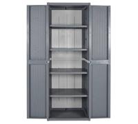 (NEW 2026)Colonne D'Extérieur CLOUD,Gris, Armoire de rangement de jardin - FAFA-TOP - Meuble de jardin - gris 65x45x172 cm PP rotin