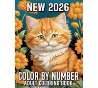 New 2026 Color By Number Adult Coloring Book: New 2026 Easy Color by Number Coloring Book(Large Print Beautiful Pages for Adults)