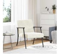""NEW 2026"" Fauteuil-chaise simple - 1 pc - Poids maximal: 110 kg - Crème 59x75x78 cm Velours L6764
