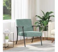 ""NEW 2026"" Fauteuil-chaise simple - 1 pc - Poids maximal: 110 kg - Vert Mer 59x75x78 cm Velours L6765