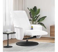 ""NEW 2026"" Fauteuil Massant - Chaise relax - 1 place - pivotant Blanc 71x90x105 cm Simili cuir L3802