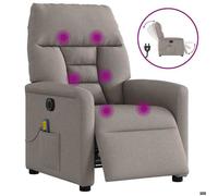 ""NEW 2026"" Fauteuil Massant inclinable - Chaise simple - Multifonctionnel - électrique Taupe Tissu 72x90x99 cm L3542