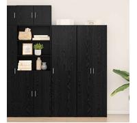 ""NEW 2026"" Haut Armoire lot de 2, moderne BUFFET HAUT, Chêne noir 50x42,5x185 cm L1756