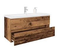 ""NEW 2026"" Meuble de Lavabo de Bain - 1 PC - Armoire d'évier - avec bassin et robinet intégrés vieux bois 100x38.5x45 cm L6261