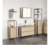""NEW 2026"" Mobilier de salle de bain - lot de 3 - Chêne Sonoma 90x34.5x60 cm L5978